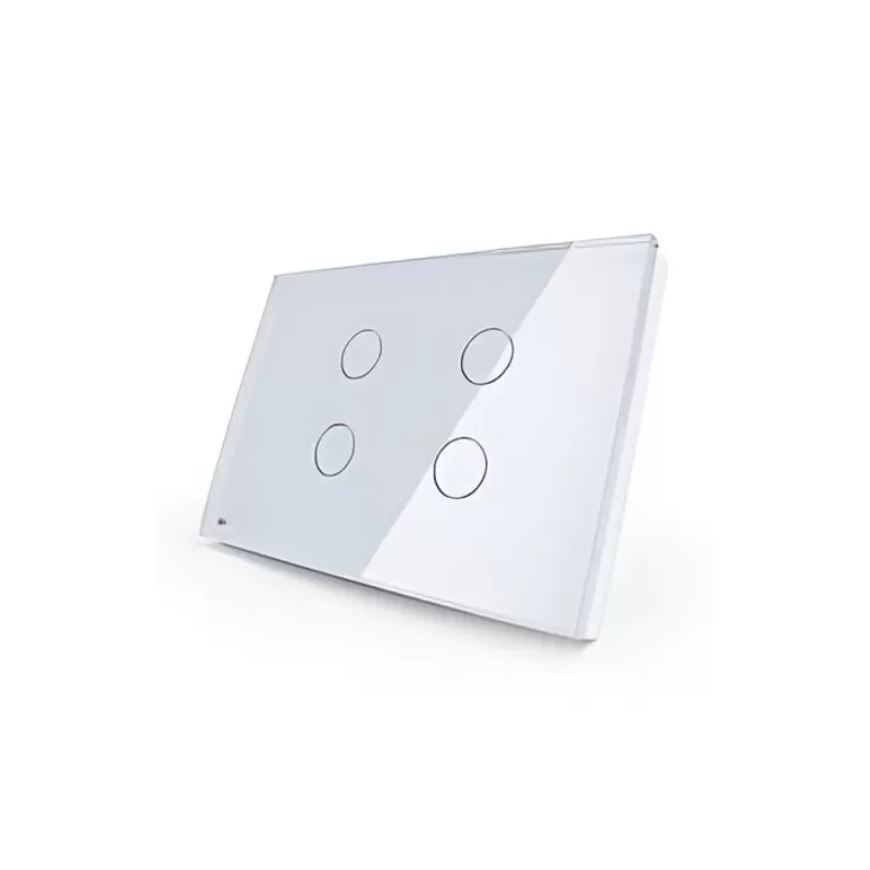 Interruptor Cuádruple Smart Touch Blanco