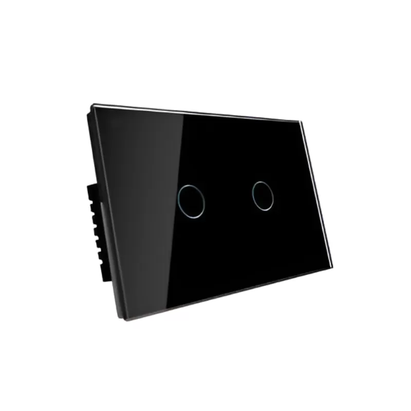 Interruptor doble Smart Touch Negro