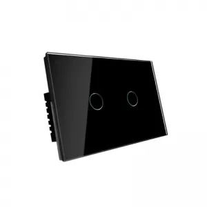 Interruptor doble Smart Touch Negro