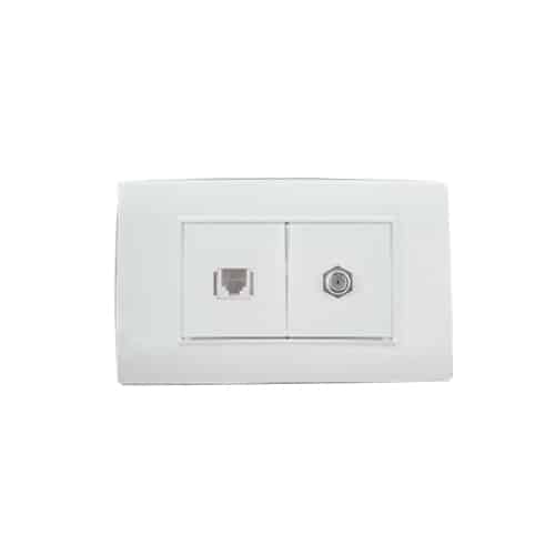 Toma Coaxial +Toma Telefonica Novatronix