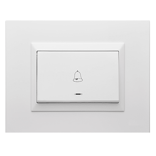 Pulsador Plura Sencillo para Timbre Blanco