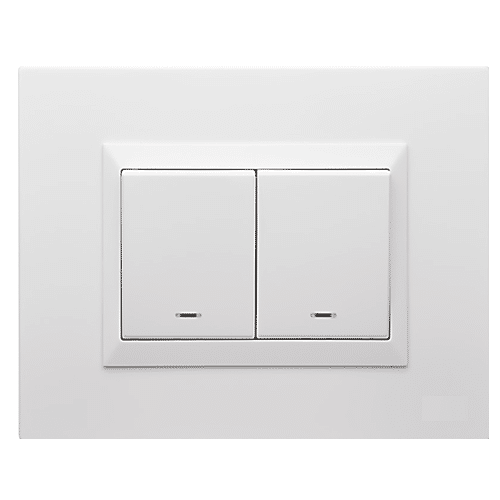 Interruptor Plura + Interruptor Conmutable Blanco