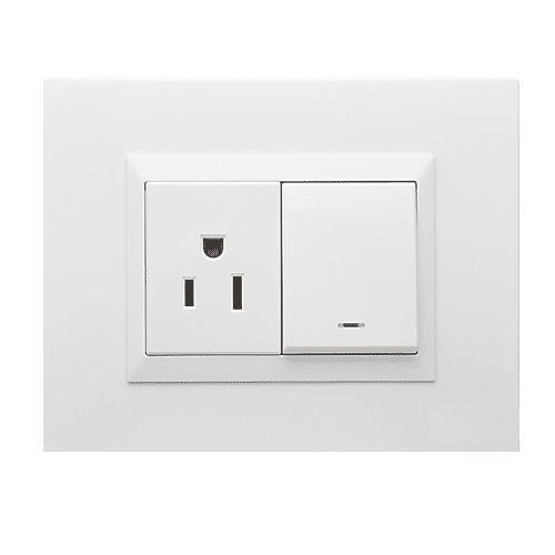 Toma Plura + Interruptor Blanco