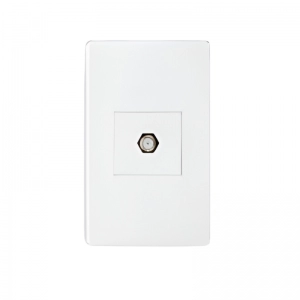 Toma Coaxial Línea Plus Color Blanco