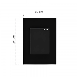 Interruptor Sencillo Conmutable Negro Luxury