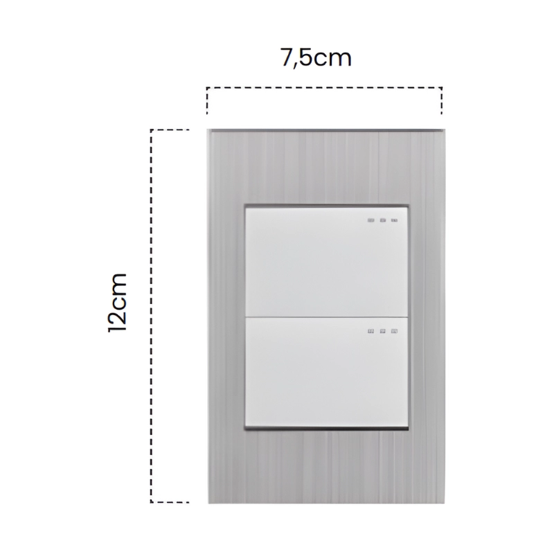 Interruptor Doble Conmutable stainless