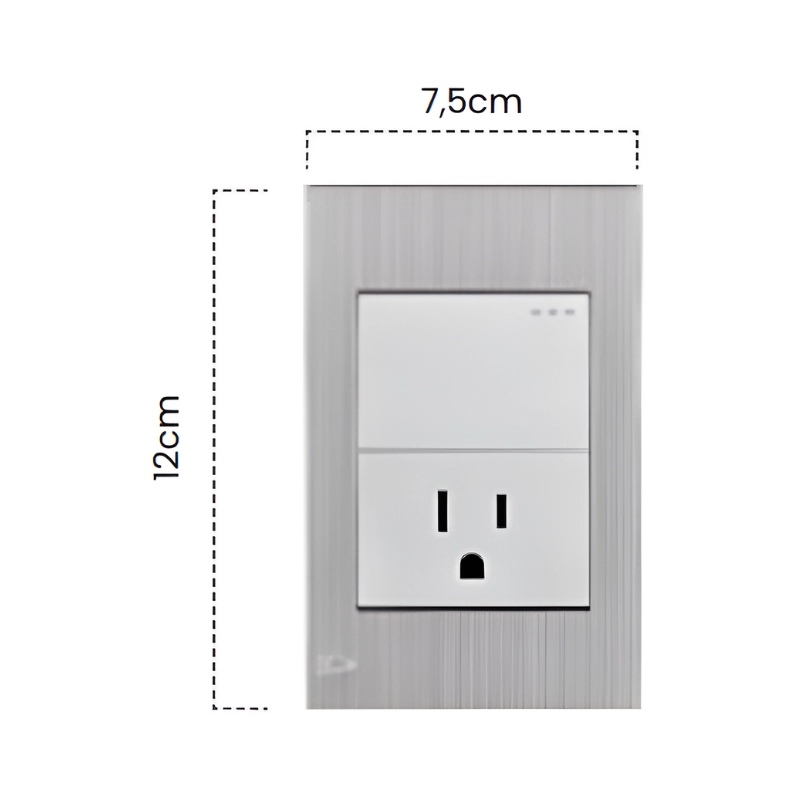 Toma + Interruptor Stainless