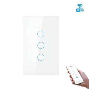 Interruptor Triple Wifi Blanco