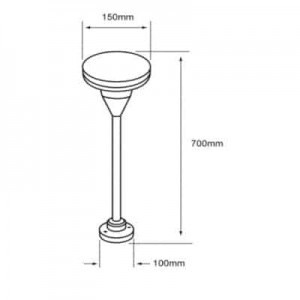 Mini Poste Tecnolite LED Ref: HLED-1175/30/G  ADHARA II
