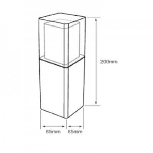 Poste LED Tecnolite 13w Luz Cálida - Ref: HLED-003/N/30  OBELIX III