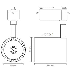 Spot LED Riel 30W N/B 3200K