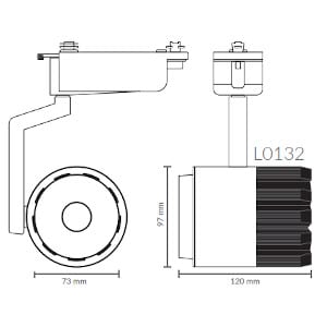 Spot LED Riel 30W N/B 3200K