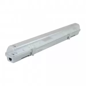 Chasis LED Lumek Hermética Cristal T8/T5 1X17/14/24W Ip65