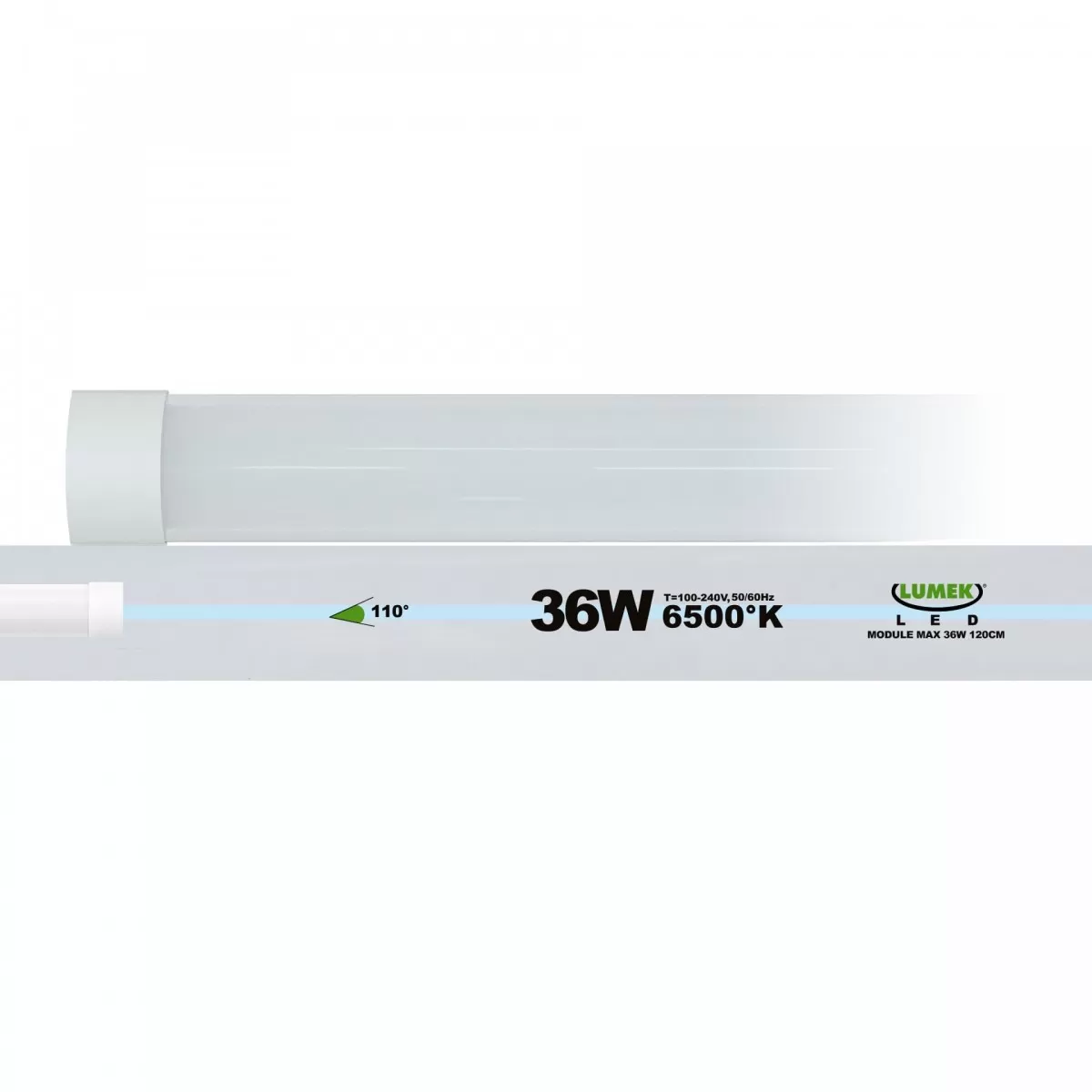 Lámpara LED Lumek Acrilica Antipolvo 120cm 36W 6500k