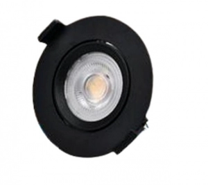 Bala Led Negra Integrada 09W P30 6500K Redonda