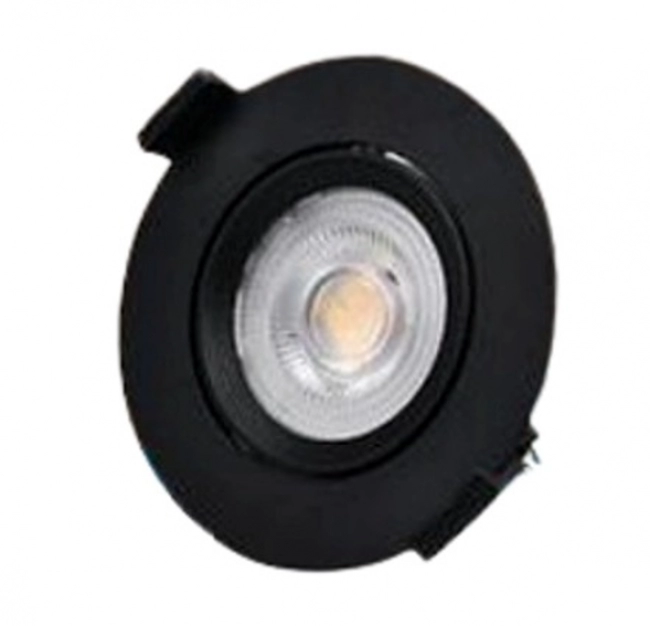 Bala Led Negra Integrada 12W P30 3000K Redonda