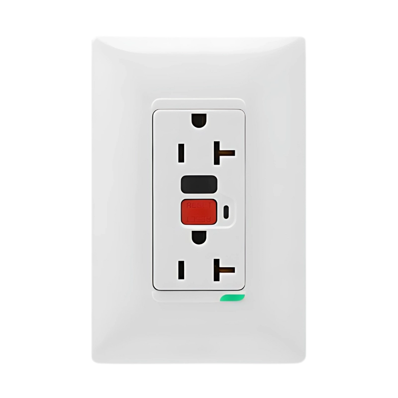 Toma Falla Tierra GFCI 20AMP De Lujo Blanca