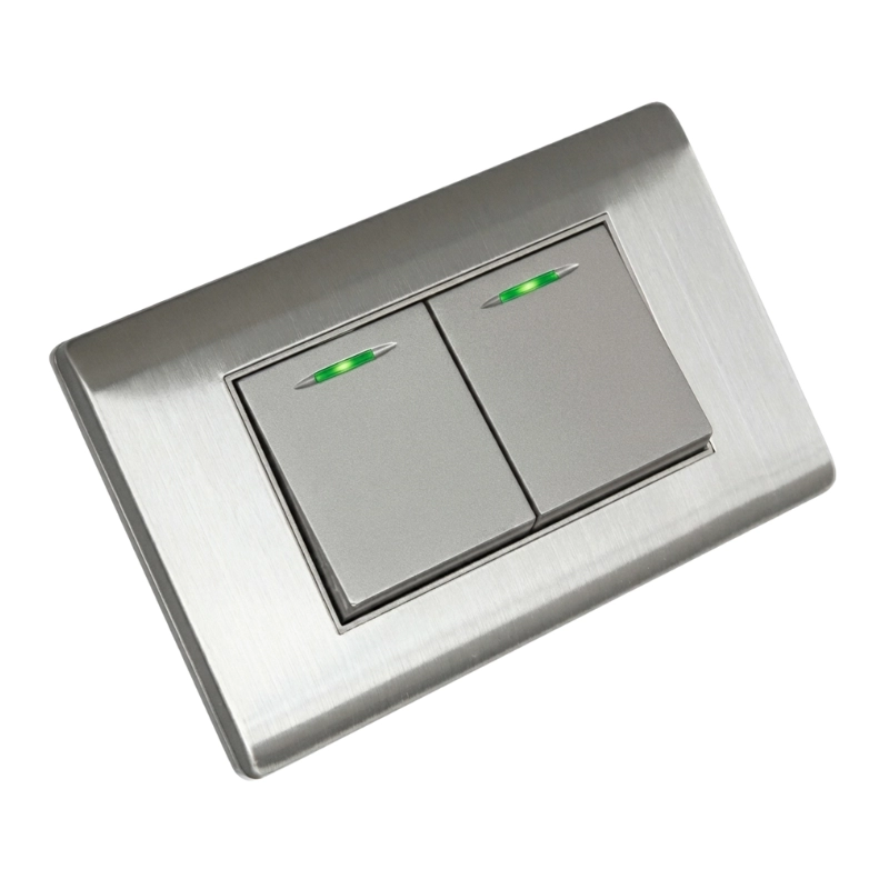 Interruptor Doble Conmutable Acero Inoxidable