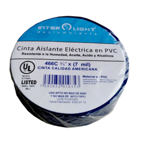 Cinta Aislante En PVC Negro 18 Metros