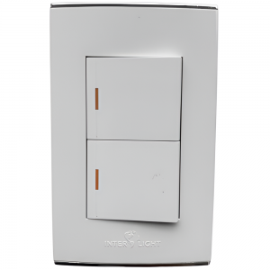 Interruptor Conmutable Doble Michell Blanco BC1801