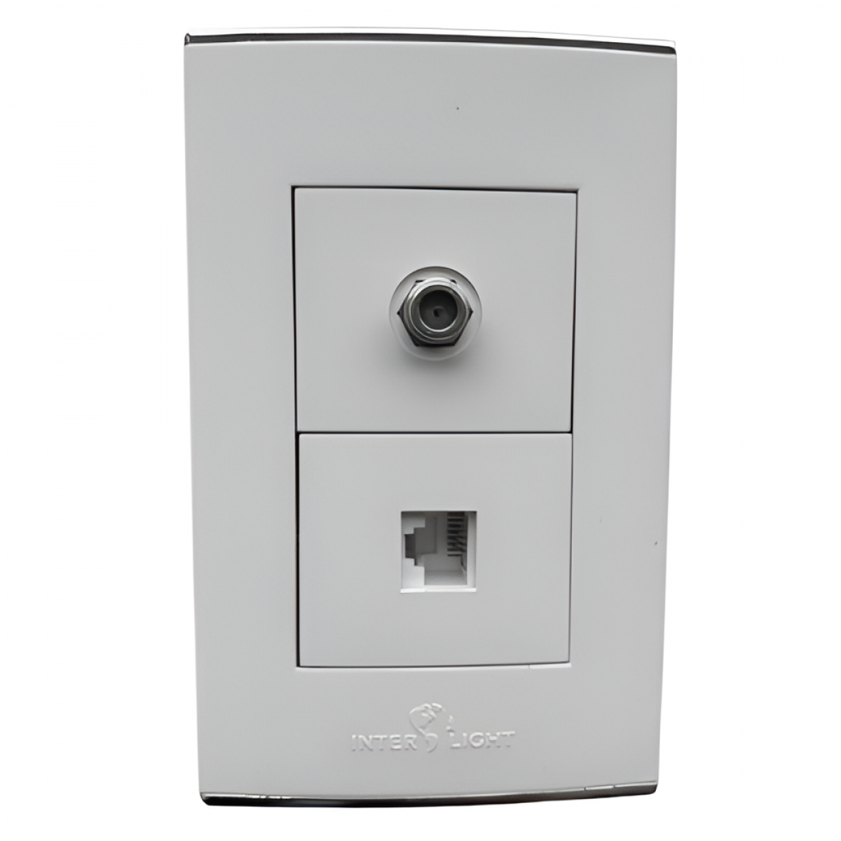 Toma Coaxial + Teléfono Sencilla Blanco BC1829