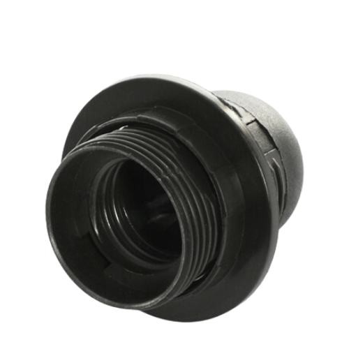 Portalampara Doble Tuerca Negro