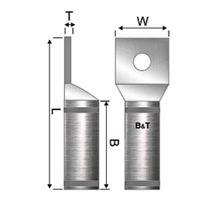 Terminal Bimetalica 1H No 6 AWG 1/4