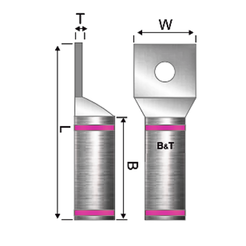 Terminal Bimetalica 1H No 500 Kcmil  1/2