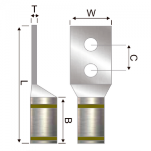 Terminal Bimetalica 2H No 2/0 AWG 3/8