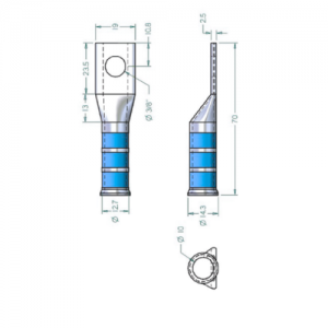 Terminal 1H Tipo Campana No 6 AWG 1/4