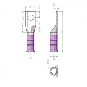 Terminal 1H Tipo Campana No 1/0 AWG 3/8