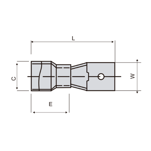 Terminal Enchufable Macho Sección 2.5
