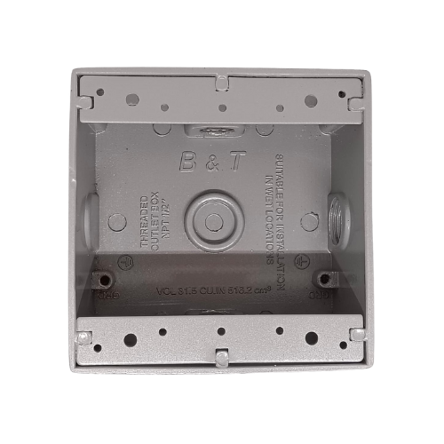 Caja Cuadrada 3 Salidas 3/4