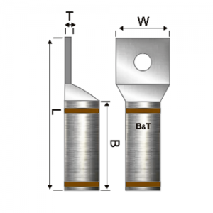 Terminal Bimetalica 1H No 1000 Kcmil  1/2