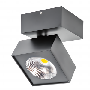 Aplique led sobreponer Cuadrado 13W 3000K Negro 100-240V TECNOLITE