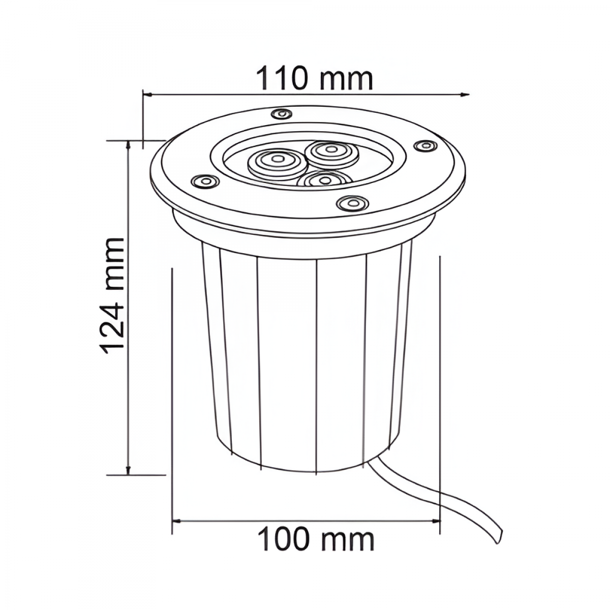 Bala de Piso 3W Dijon Tecnolite