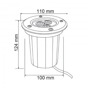 Bala de Piso 3W Dijon Tecnolite