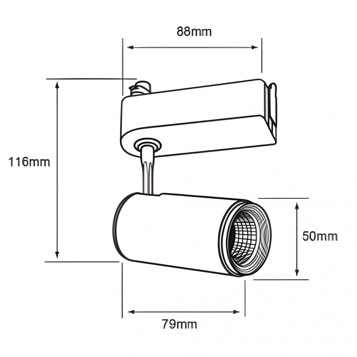 Lámpara Interior Spot LED para Riel 7W Tecnolite