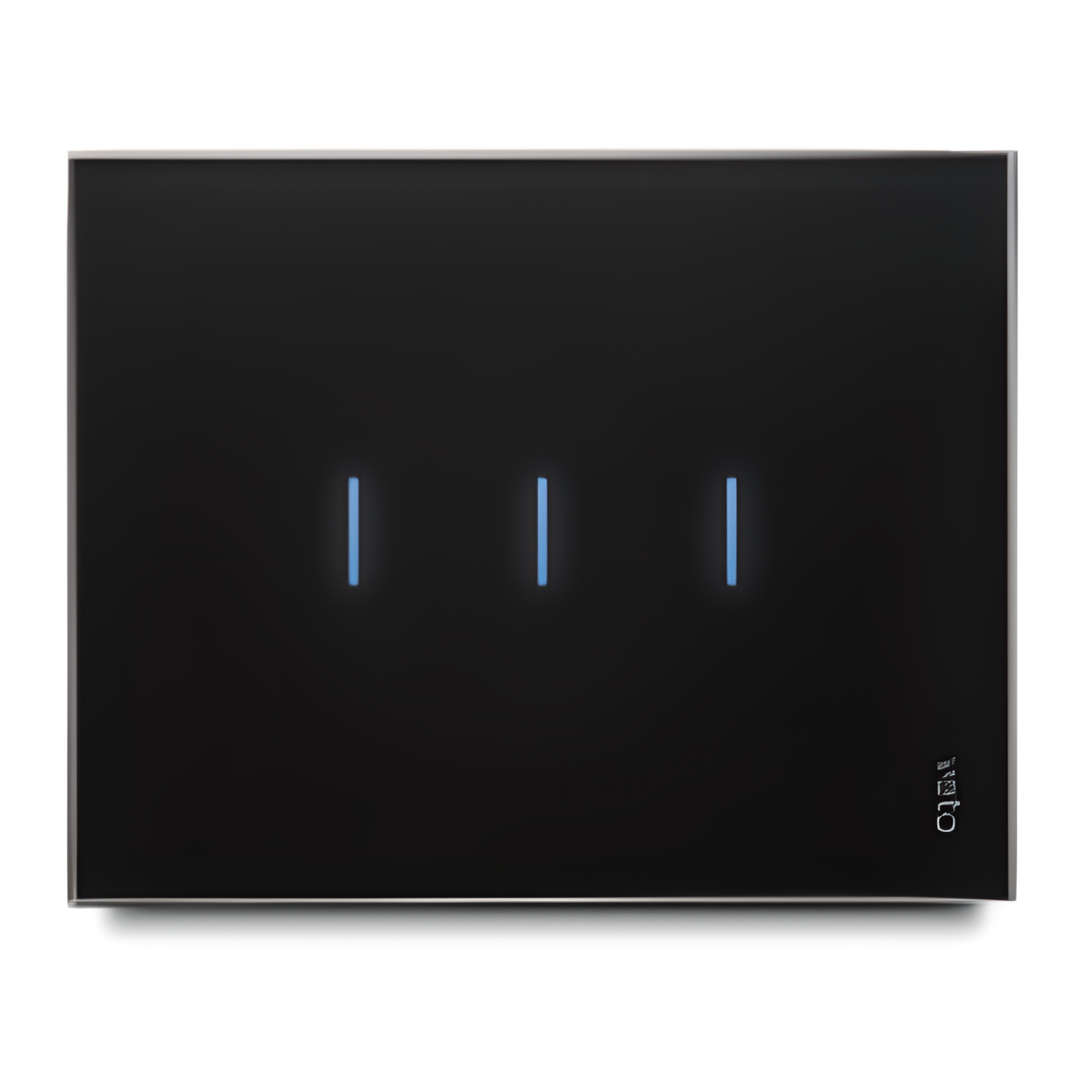 Interruptor Inteligente Triple Plura Smart Negra