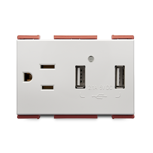 Base de carga Doble USB 72mm veto