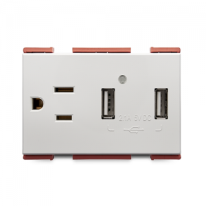 Base de carga Doble USB 72mm veto