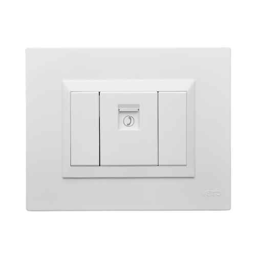 Jack Telefono RJ25 Simple Blanco Plura