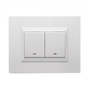 Inteerruptor Doble Plura Blanco VETO