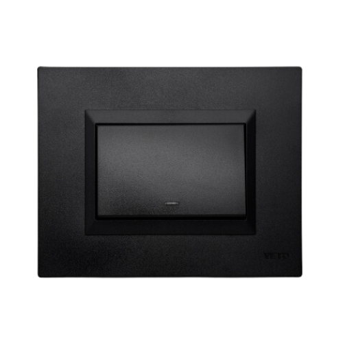 Interruptor Simple Negro Plura VETO