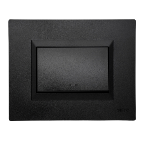 Conmutador Simple plura negro