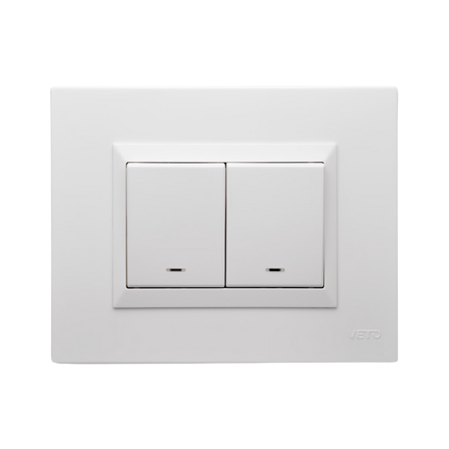 Mixto 1 Interruptor + 1 Conmutable Blanco VETO