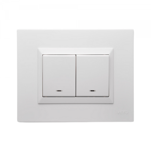 Mixto 1 Interruptor + 1 Conmutable Blanco VETO