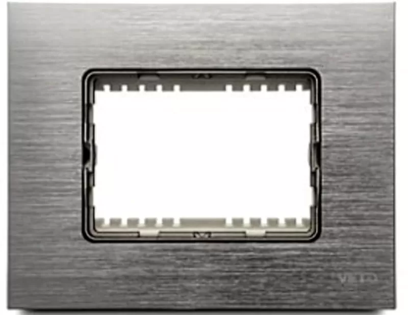 Placa 3H Aluminio Plateado Plura VETO