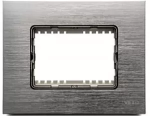 Placa 3H Aluminio Plateado Plura VETO