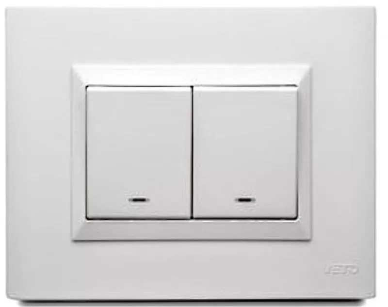 Conmutador Doble Plura Blanco VETO